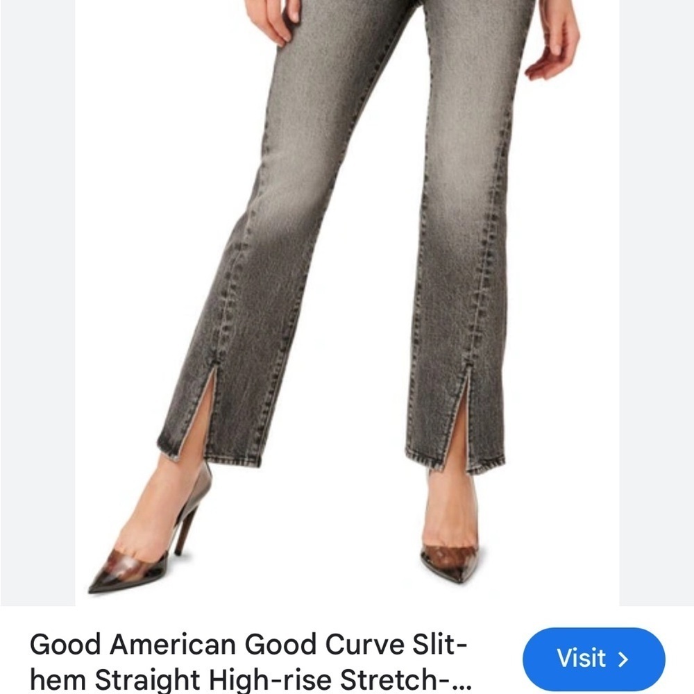 Good American Good Curve High-Rise Straight Leg Jeans Size 8/29